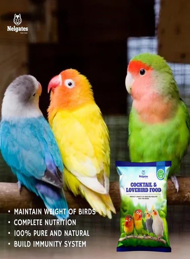 Nelgates Bird Food for Cockatiel & Lovebirds | Premium Mix of Canary Seed, Sunflower Seed & Natural Ingredients | Suitable for All Life Stages 500g - Image 4